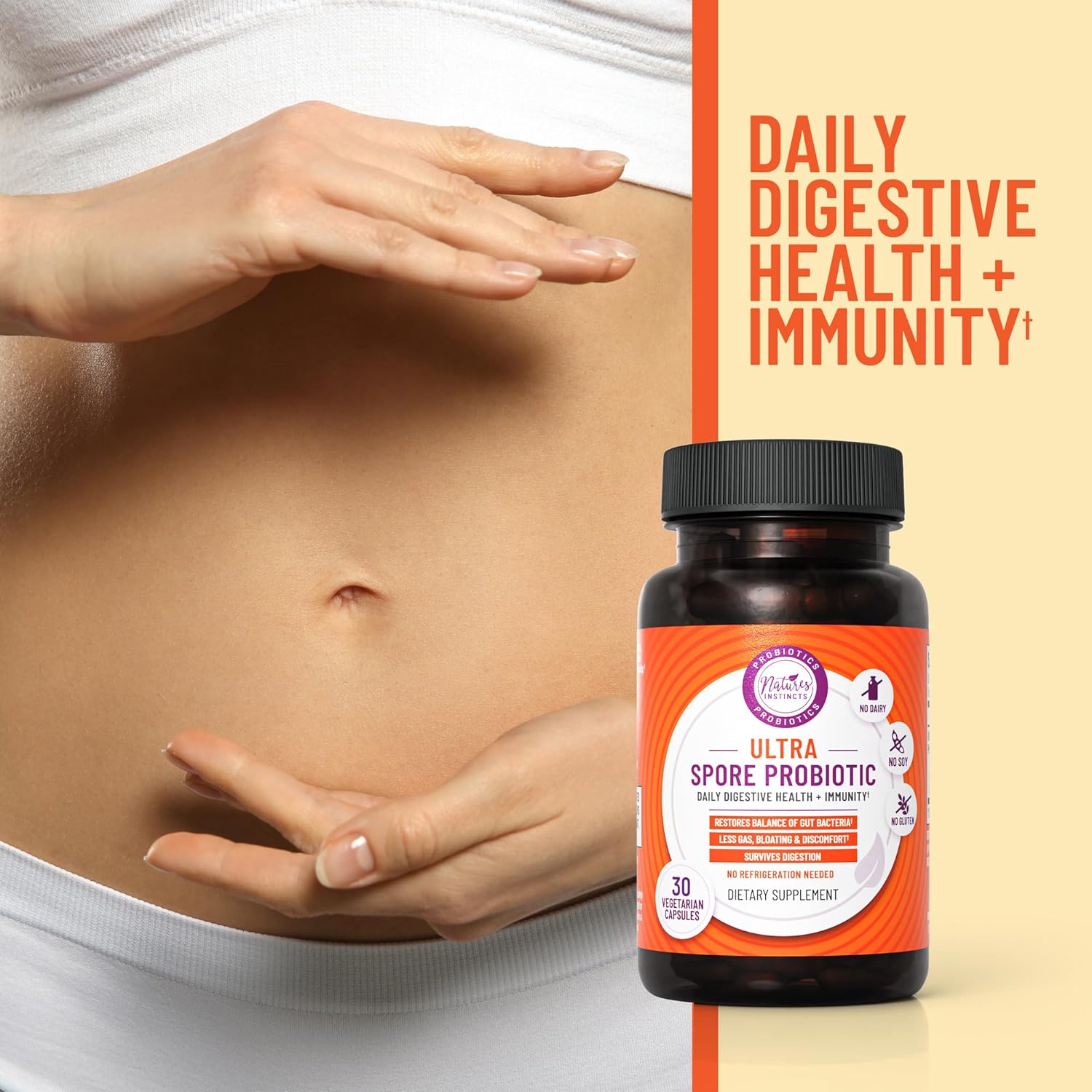 Premium Soil-Based Probiotic with Live Strains for Gut Health - 30 Capsules | Non-Refrigerated, Soy-Free, Dairy-Free & Gluten-Free - BoostGo Australia