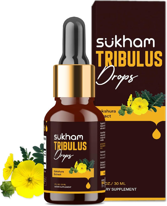 Premium Sukham Tribulus Terrestris Liquid Extract - 3rd Party Tested - Boost Recovery & Performance - Alcohol-Free - 1 FL.OZ