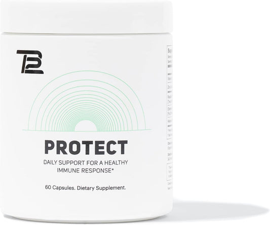 Premium TB12 Protect Immune Support Supplement with Zinc, Vitamin C, and Elderberry - Boost Energy and Immune System with 5 in 1 Formula