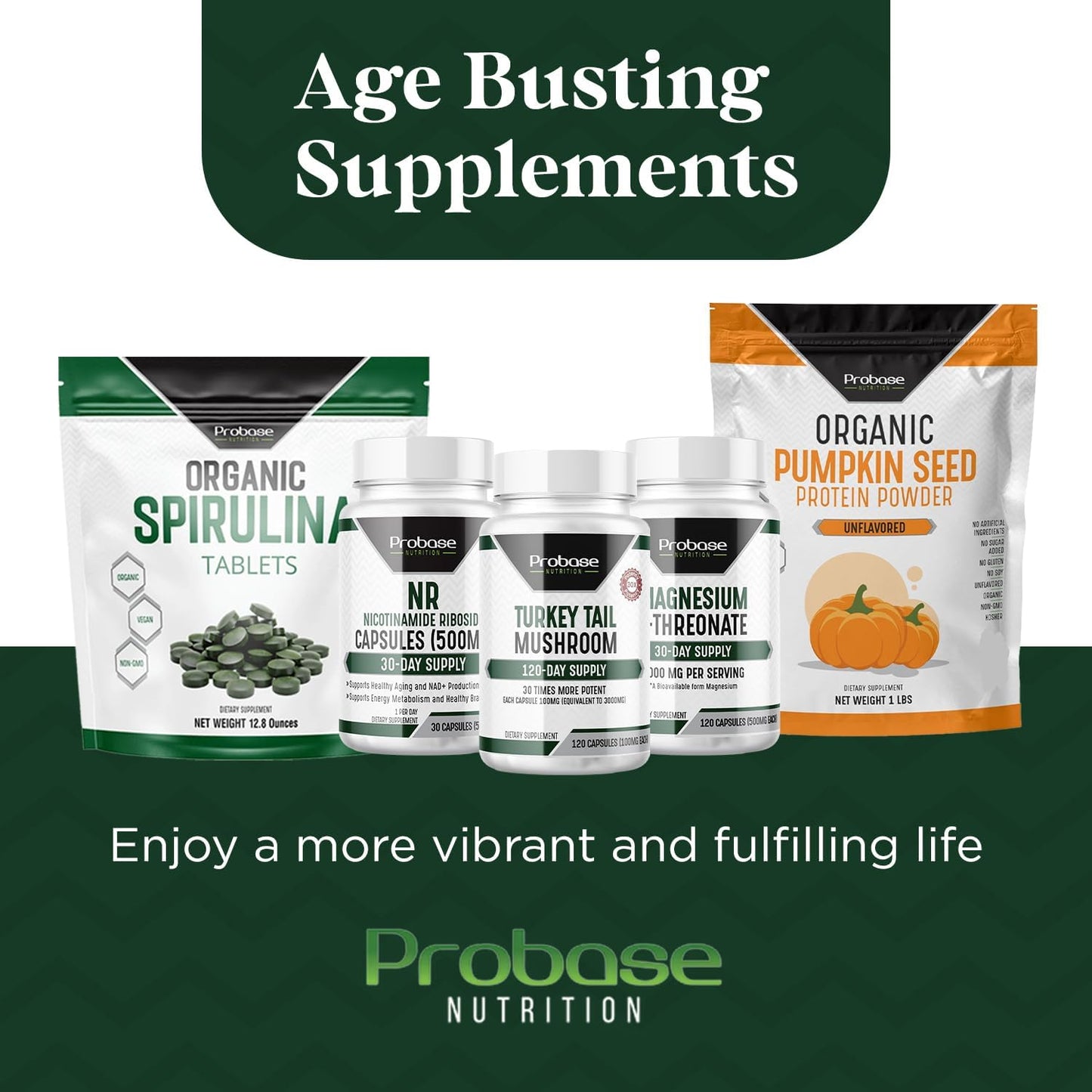 Premium Turkey Tail Mushroom Capsules - 4 Month Supply - 120 Capsules - Real Coriolus Versicolor Extract - Probase Nutrition