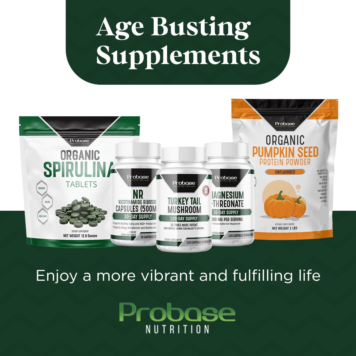 Premium Turkey Tail Mushroom Capsules - 4 Month Supply - 120 Capsules - Real Coriolus Versicolor Extract - Probase Nutrition