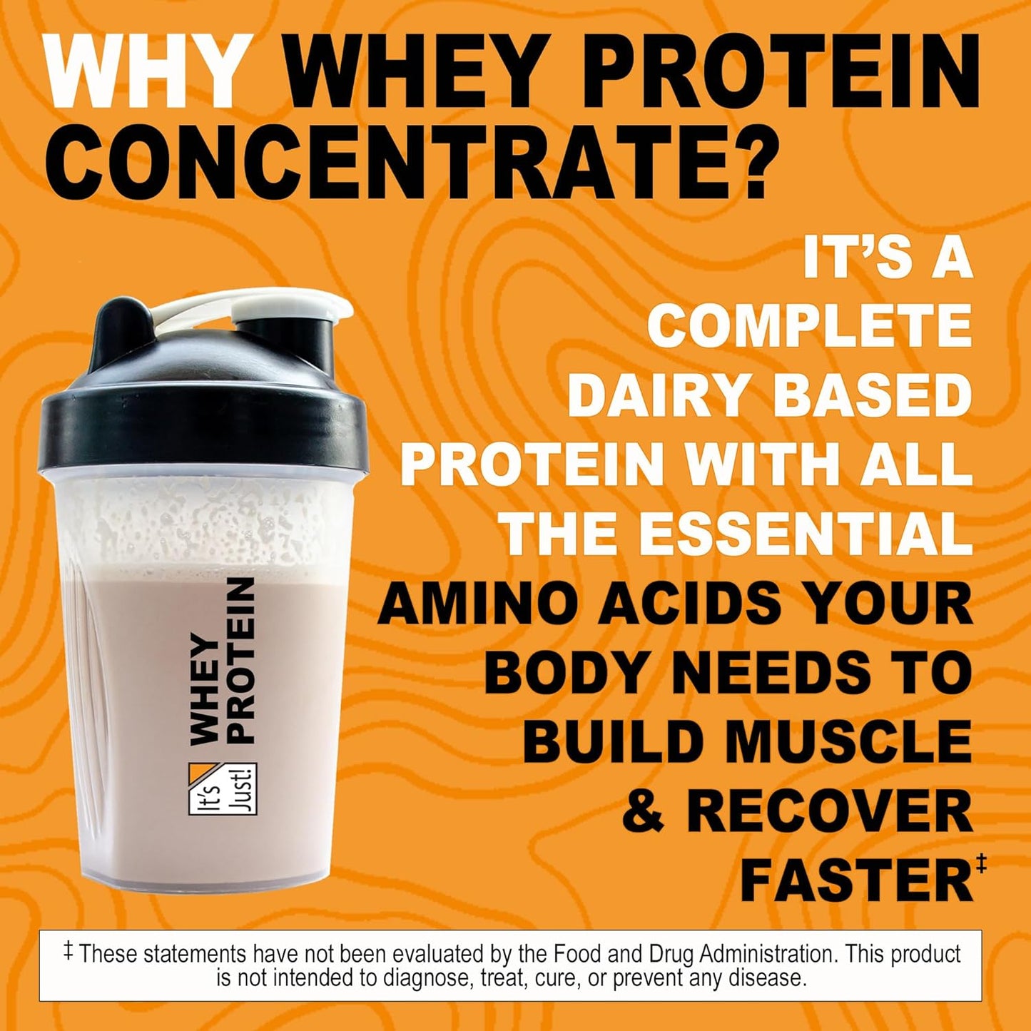 Premium USA-Made 100% Whey Protein Concentrate WPC-80 - Unflavored (2.5 lb) - No Additives