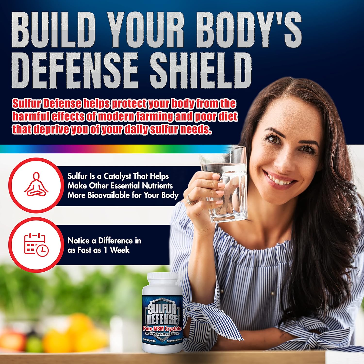 Premium USA-Made 99.9% Pure MSM Powder Capsules for Joint Pain Relief, Immune Support, Hair, Skin, Nails - Organic Opti-MSM Supplement, Non-GMO, Gluten-Free - 270 Capsules