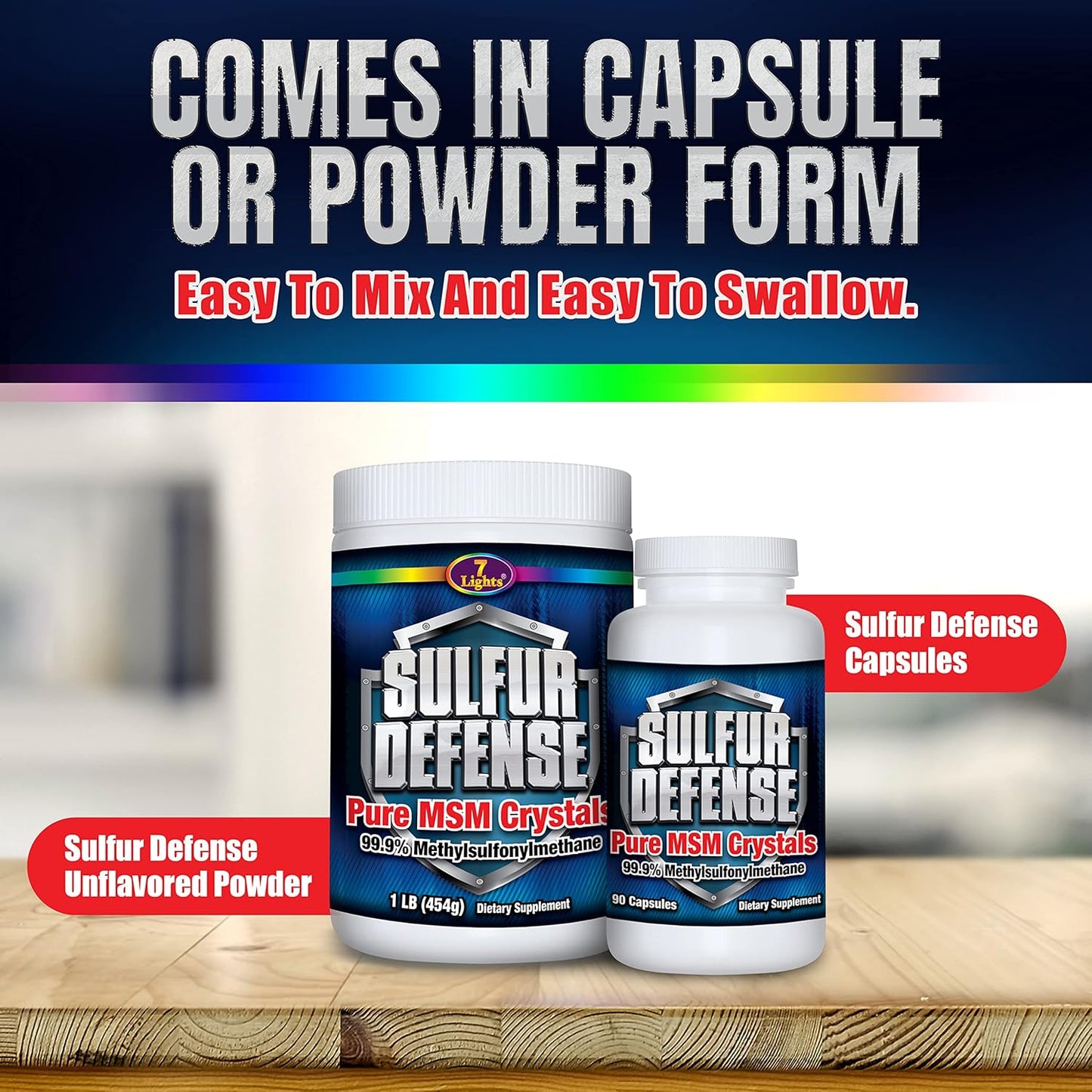 Premium USA-Made 99.9% Pure MSM Powder Capsules for Joint Pain Relief, Immune Support, Hair, Skin, Nails - Organic Opti-MSM Supplement, Non-GMO, Gluten-Free - 270 Capsules