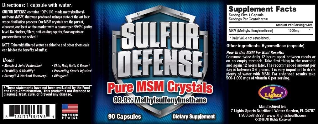 Premium USA-Made 99.9% Pure MSM Powder Capsules for Joint Pain Relief, Immune Support, Hair, Skin, Nails - Organic Opti-MSM Supplement, Non-GMO, Gluten-Free - 270 Capsules