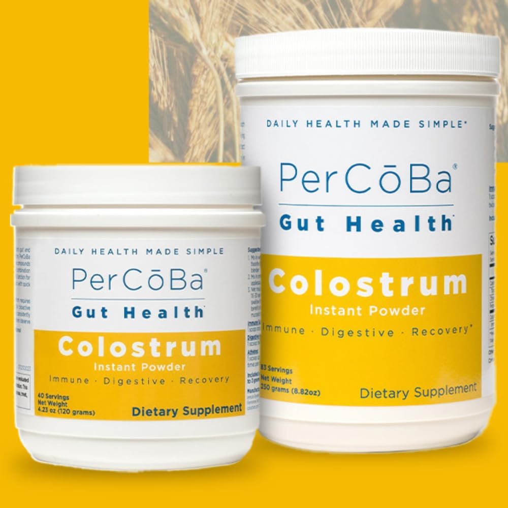 Premium USA-Made Unflavored Bovine Colostrum Powder for Gut Health, Hair Growth, Muscle Recovery - Non-GMO, Gluten Free - 120g per Serving