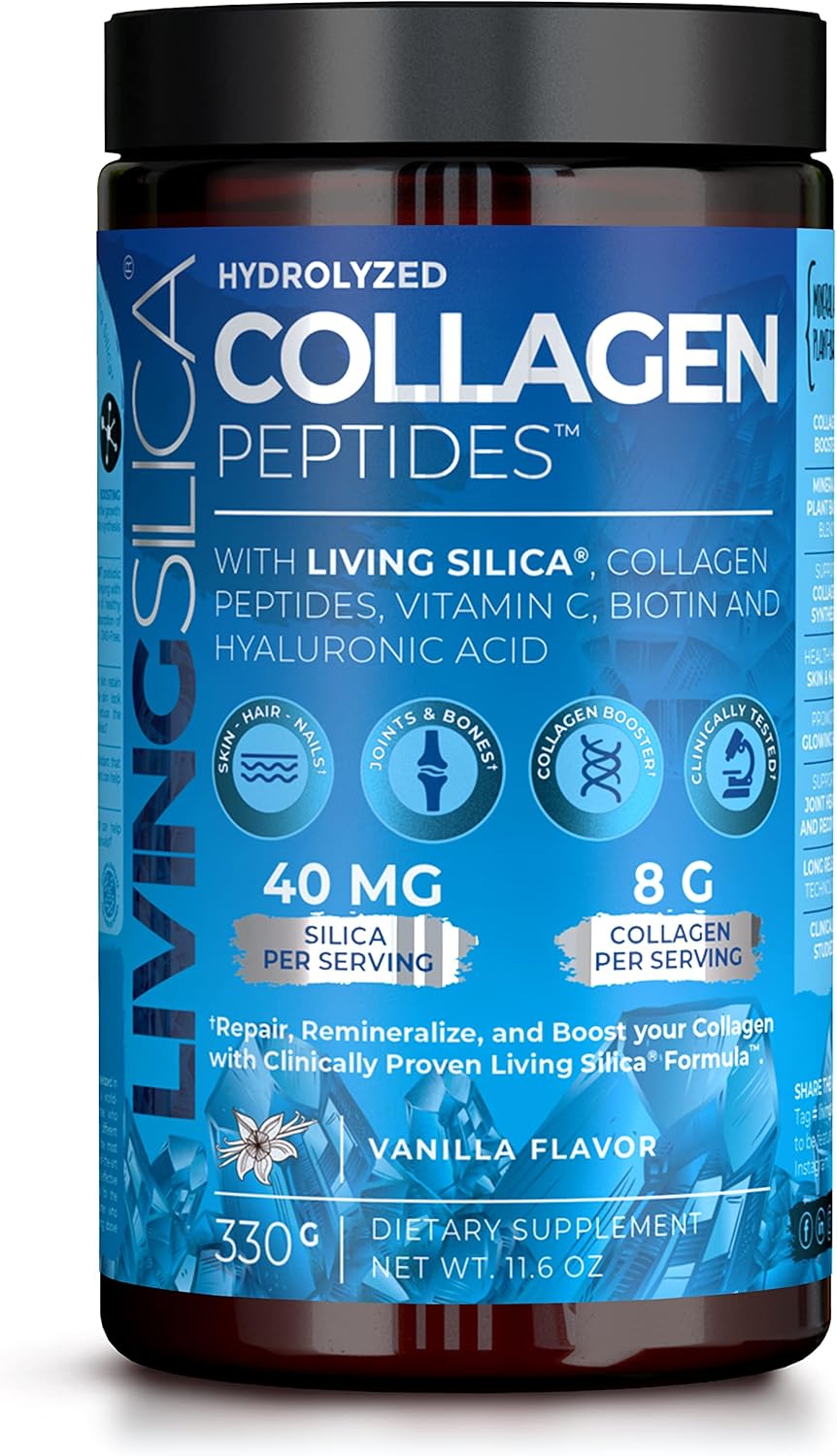 Premium Vanilla Collagen Powder with Hyaluronic Acid, Biotin, Silica & Vitamin C - 330g (33 Servings)
