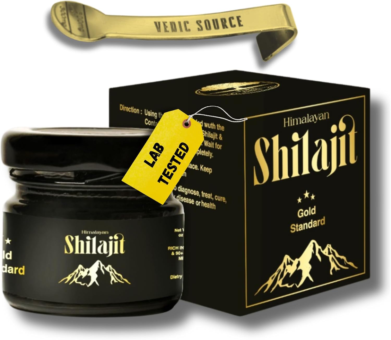 Premium Vedic Source Himalayan Shilajit Resin - Authentic, High-Quality, Full of Fulvic Acid & Minerals, Unprocessed, for Men and Women, 2-Month Supply