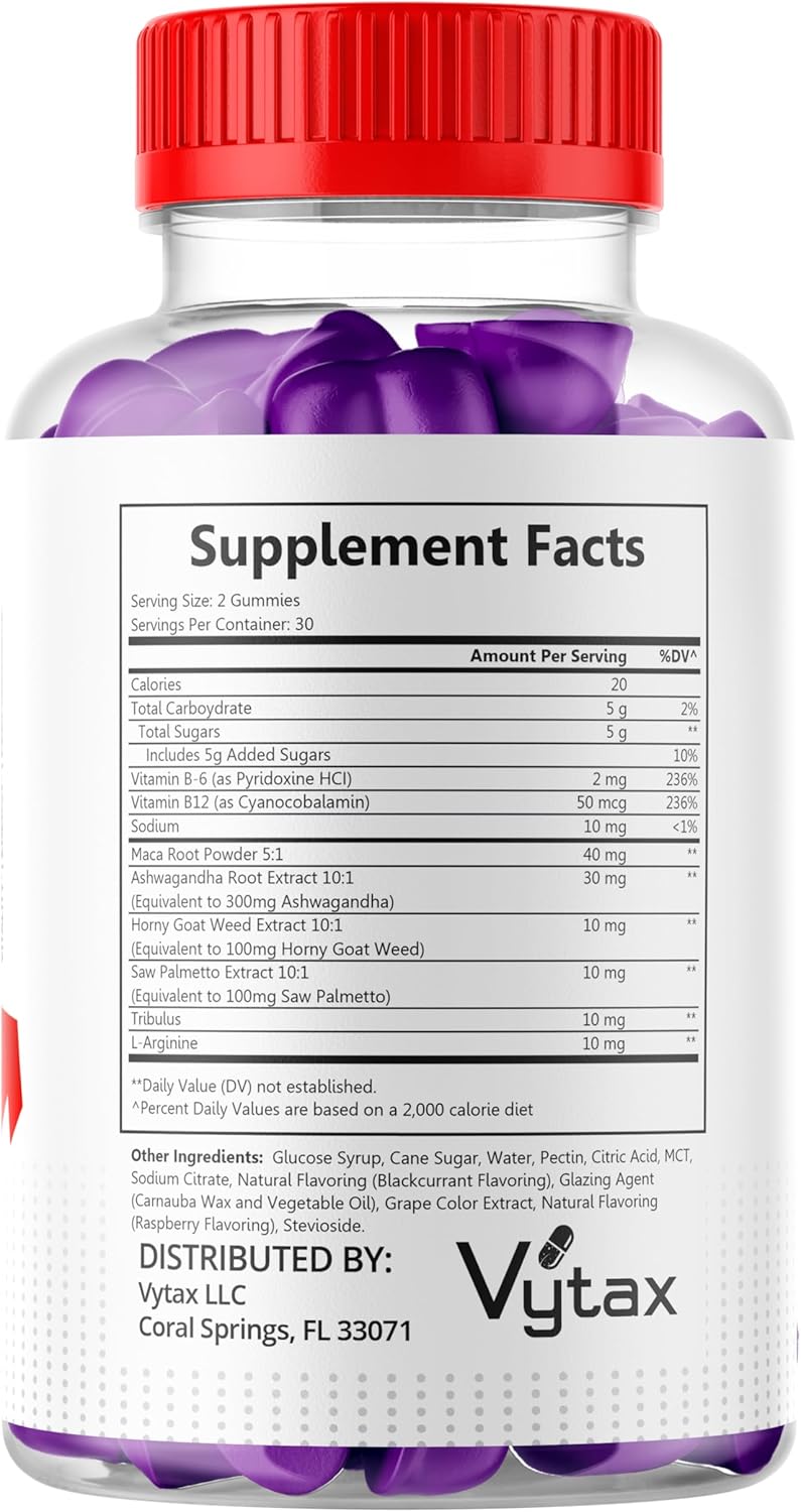 Premium Vital Grow XL Testo Gummies - Advanced Vitamin Formula for Vitality and Growth - 60 Gummies