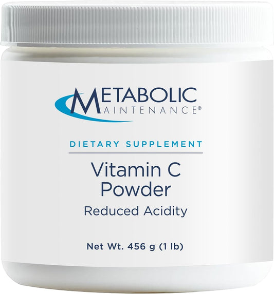 Premium Vitamin C Powder Supplement - 1100mg Ascorbic Acid & Sodium Ascorbate for Immune & Adrenal Health - Gluten-Free - 1lb