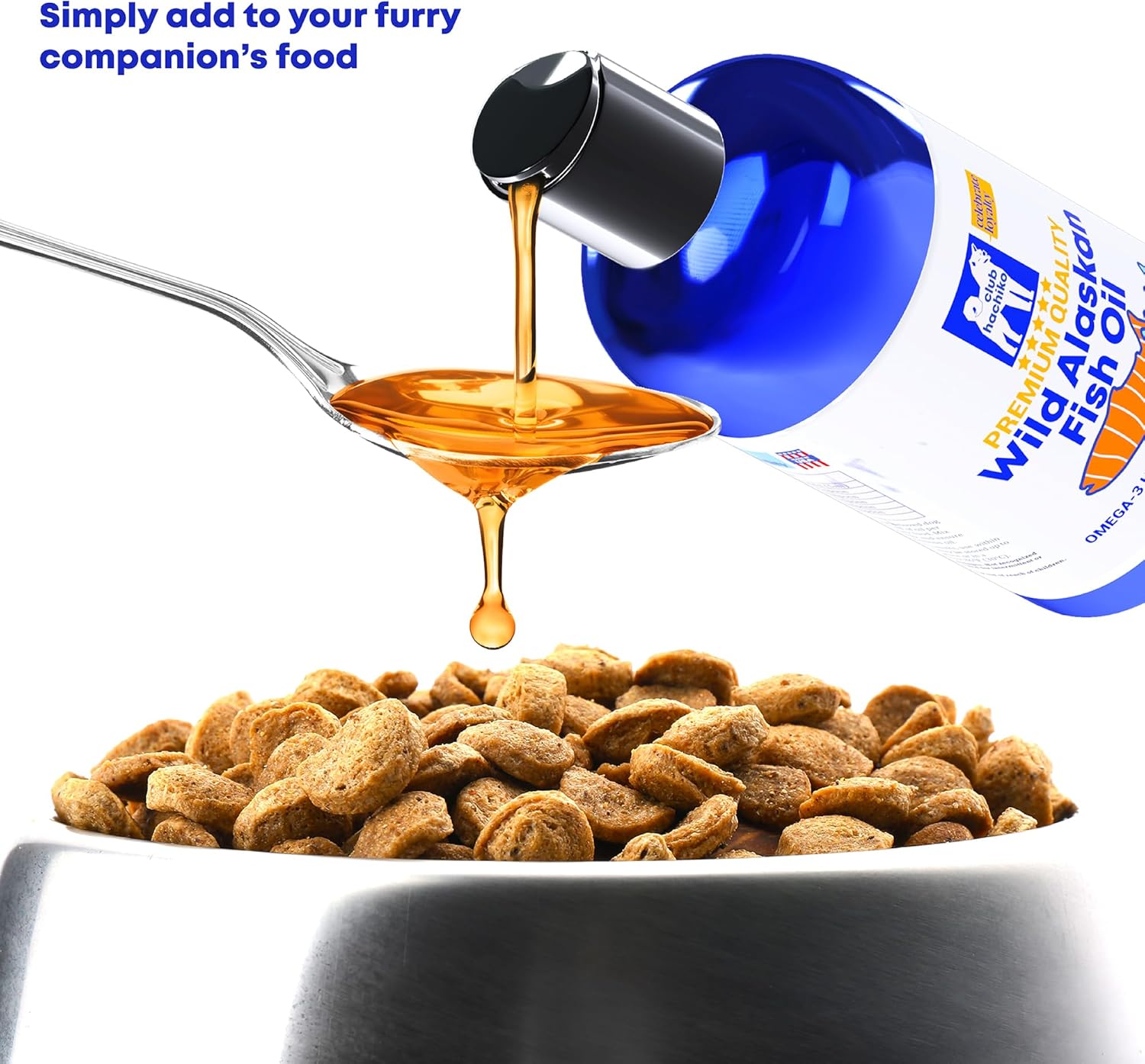 Premium Wild Alaskan Omega-3 Fish Oil for Dogs - Joint Mobility, Healthy Skin & Coat - Natural EPA DHA Fatty Acids from Wild Fish