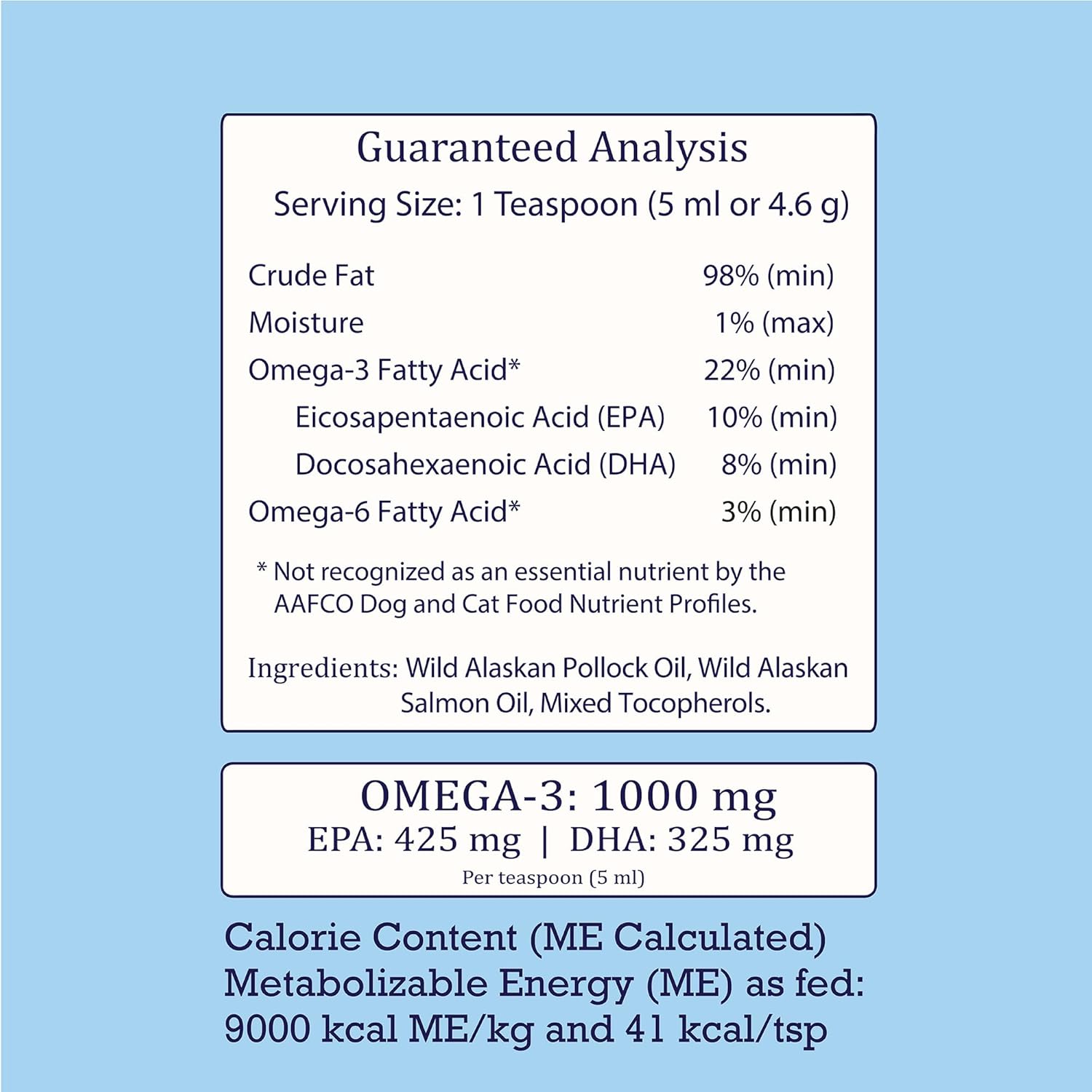 Premium Wild Alaskan Omega-3 Fish Oil for Dogs - Joint Mobility, Healthy Skin & Coat - Natural EPA DHA Fatty Acids from Wild Fish