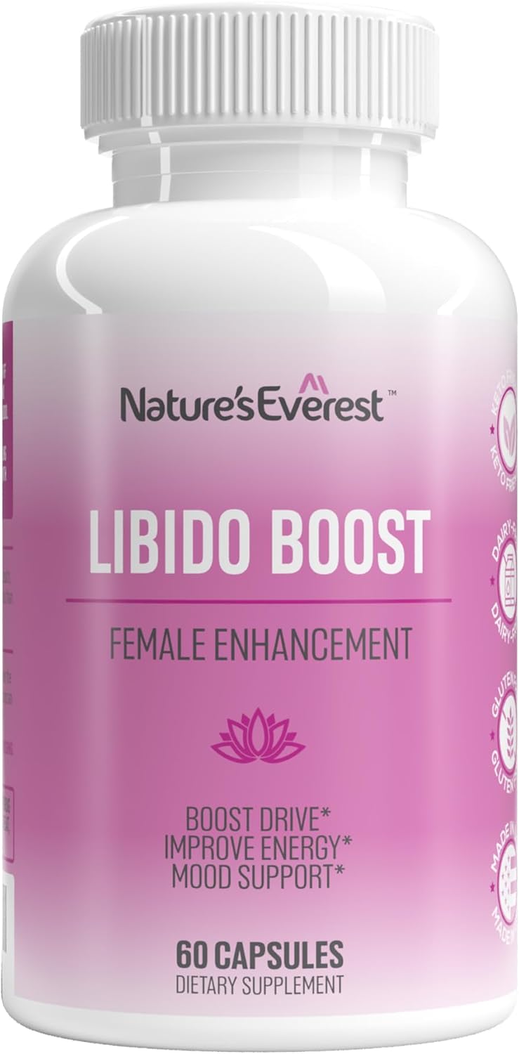 Premium Women's Libido Booster with 14X Blend - BioPerine, Ashwagandha, Maca Root - Elevate Drive, Enhance Mood, Hormone Balance - 60 Capsules, USA Made