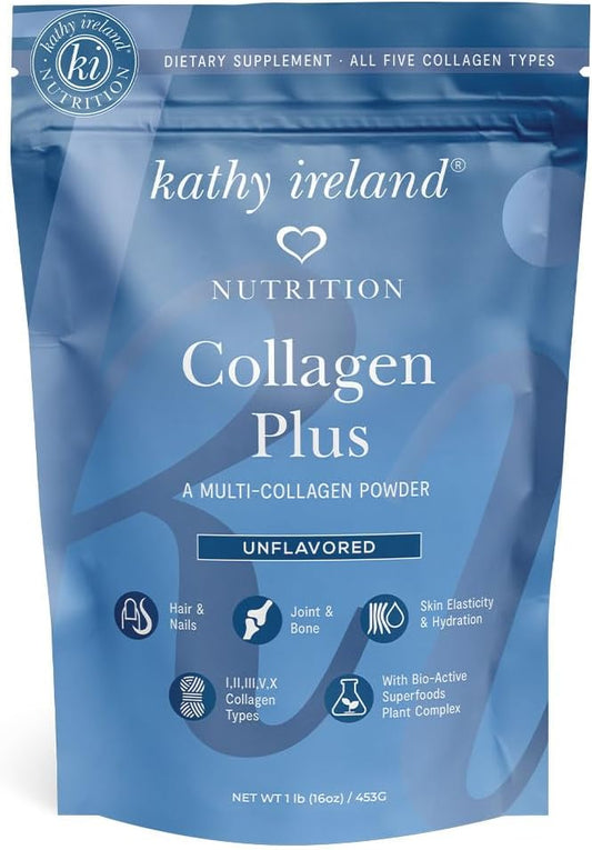 Premium Women's Multi Collagen Powder - 20g Protein per Serving - Unflavored Peptides Drink - Types I, II, III, IV, & V - 16 oz - Bovine, Chicken, Fish, & Egg Shell Sources