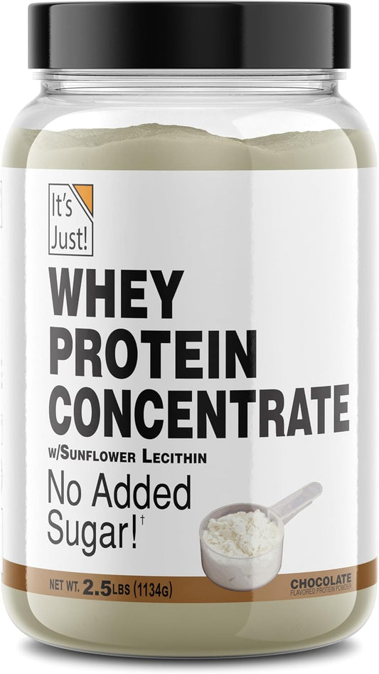 Premium WPC-80 Whey Protein Concentrate with Natural Cocoa - Made in USA (2.5 lb, Chocolate)