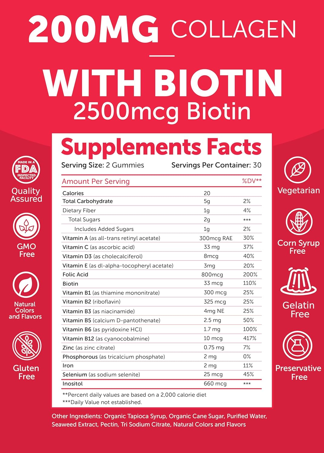 Prenatal and Biotin Hair, Skin, and Nails Growth Bundle with Vitamin C and E - Iron & Folic Acid Pregnancy Multivitamin Gummies - 30 Day Supply