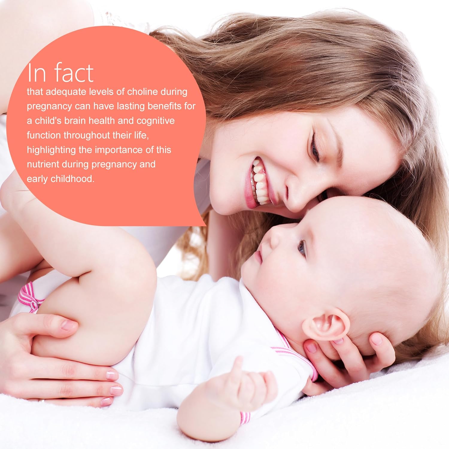 Prenatal Choline Supplement with Inositol, B1, B6, 500mg - Promotes Brain Development in Utero/Early Life, Boost Choline in Breast Milk - 30 Day Supply