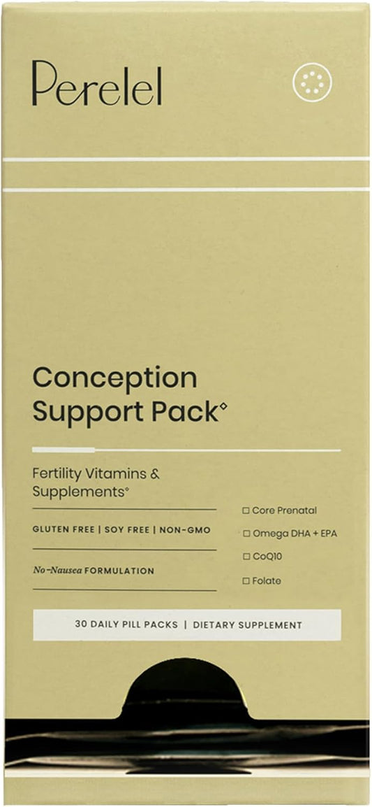 Prenatal DHA Omega 3 Vitamins for Women - Family Planning and Fertility Support Pack - Non-GMO Gluten, Dairy, and Soy-Free - 30 Daily Pill Packs