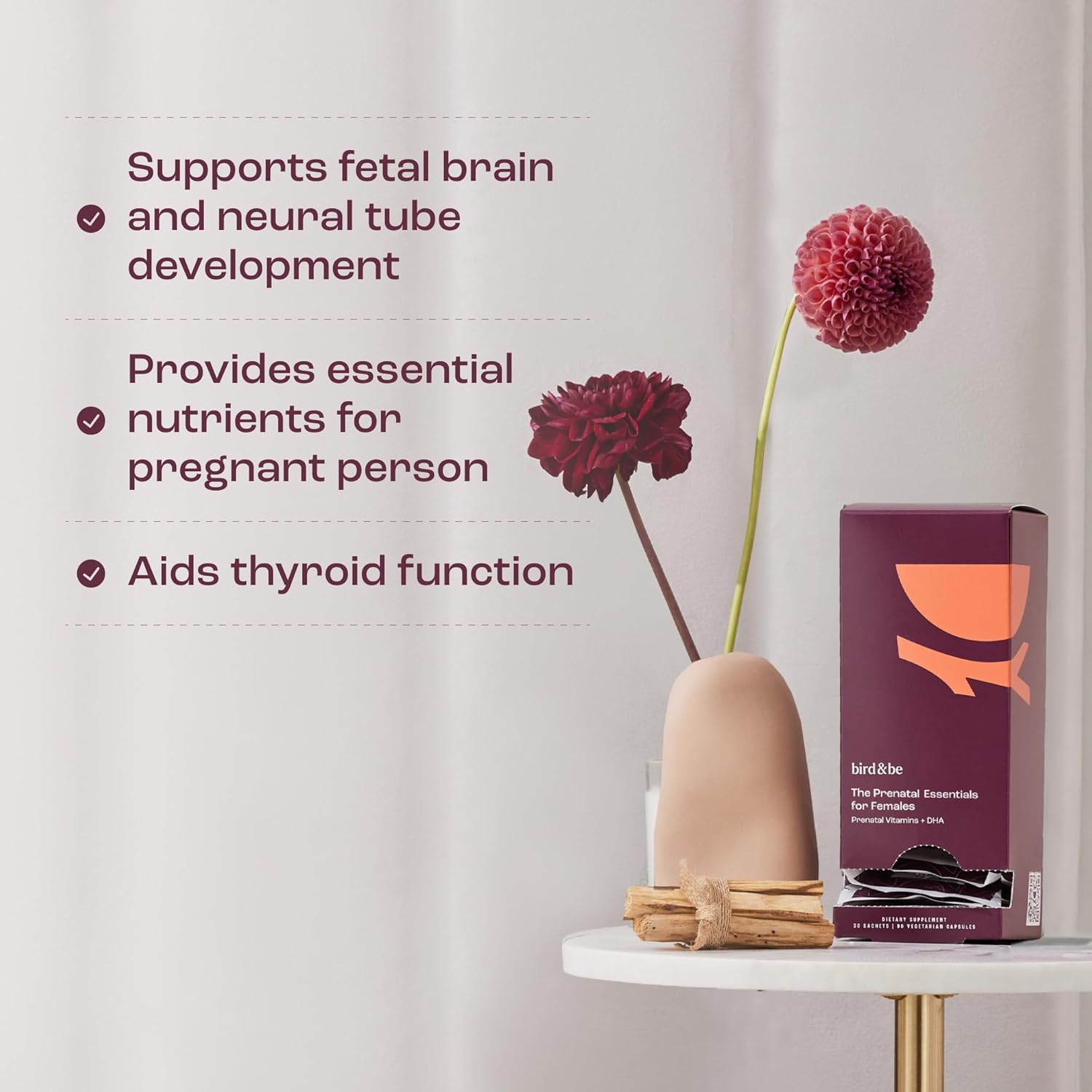 Prenatal Essentials for Women - Supports Pregnancy with Folic Acid, Methylated Folate, DHA, Choline - 30-Day Supply - HSA/FSA Approved