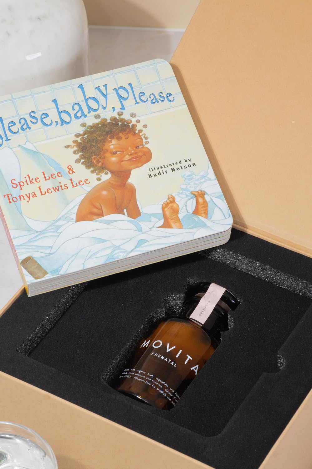 Prenatal Gift Set with Vitamin Bottle and "Please, Baby, Please" Book - Healthy Mom & Baby - Pregnancy & Breastfeeding - Whole Foods & Vitamins