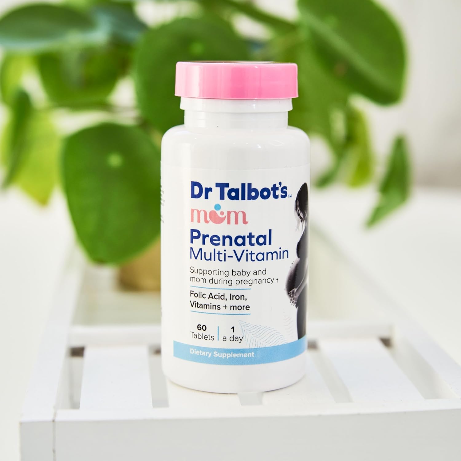Prenatal Multi-Vitamin Supplement with Folic Acid, Iron, and Vitamins - 60 Tablets by Dr. Talbot's Mom