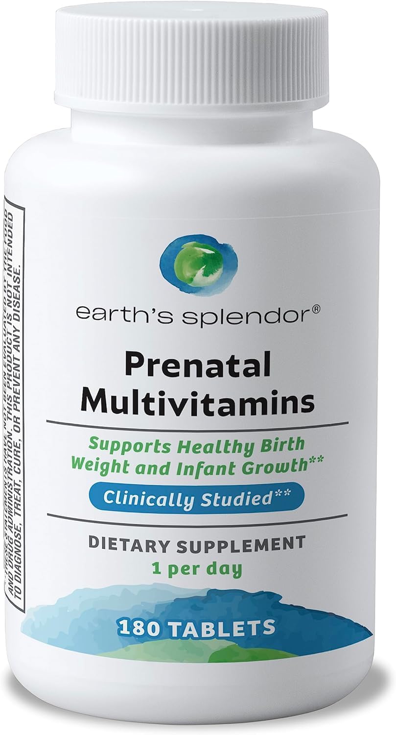 Prenatal Multivitamin for Healthy Pregnancy & Baby Growth - Folic Acid, Iron, Non-GMO, 6 Month Supply, 180 Tablets