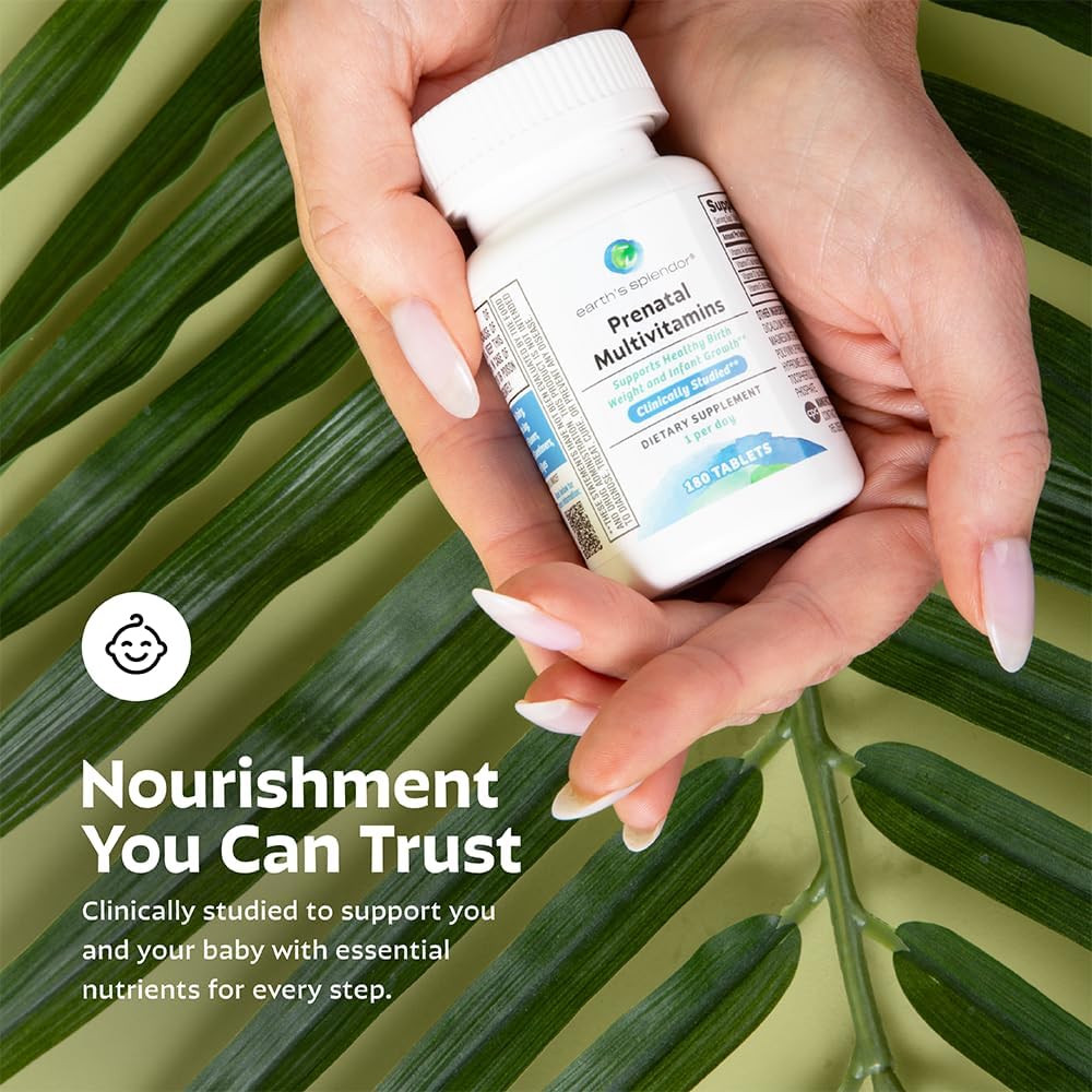 Prenatal Multivitamin for Healthy Pregnancy & Baby Growth - Folic Acid, Iron, Non-GMO, 6 Month Supply, 180 Tablets