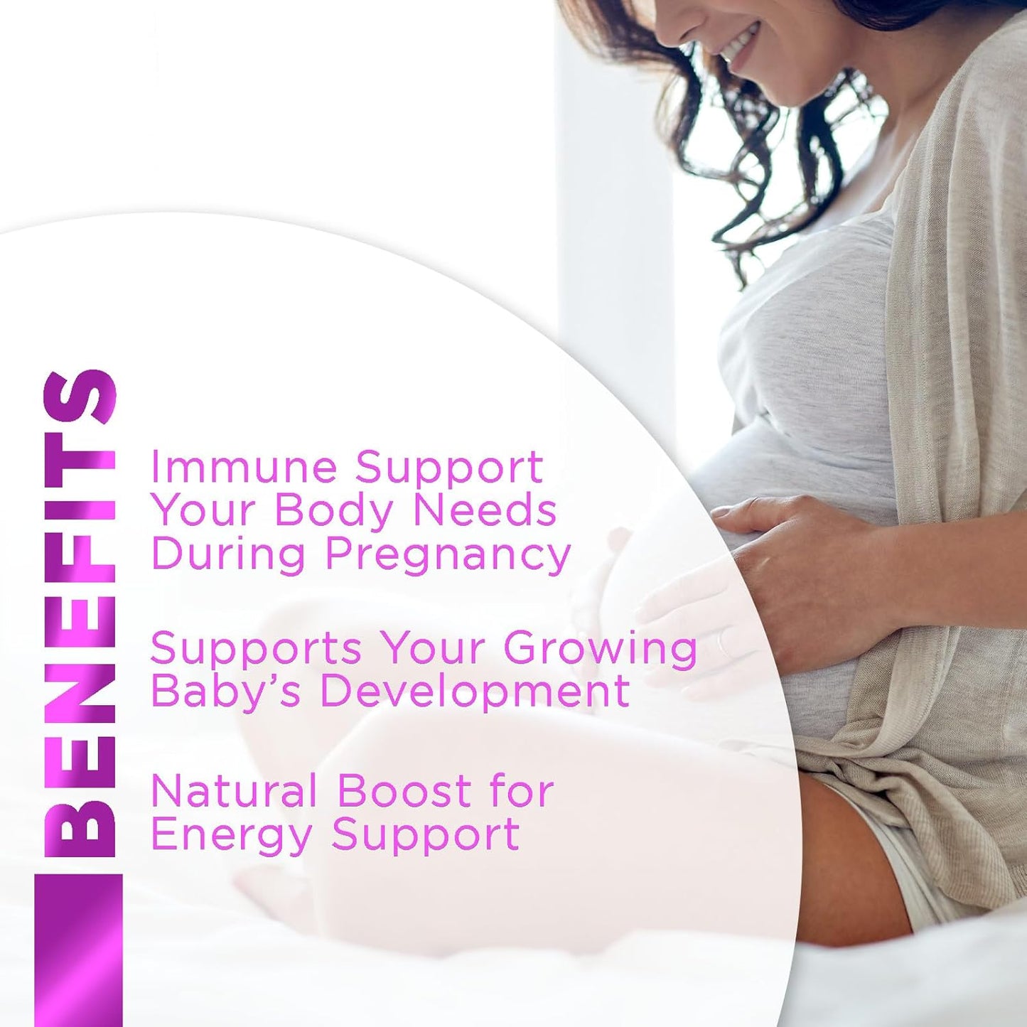 Prenatal Multivitamin Gummies with Folic Acid & Essential Nutrients for Pregnant Women - 120 Gummies, 60 Day Supply