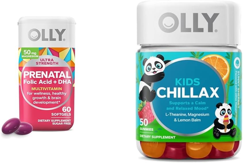Prenatal Multivitamin Softgels and Kids Calming Gummies Bundle - 60 Softgels + 50 Gummies