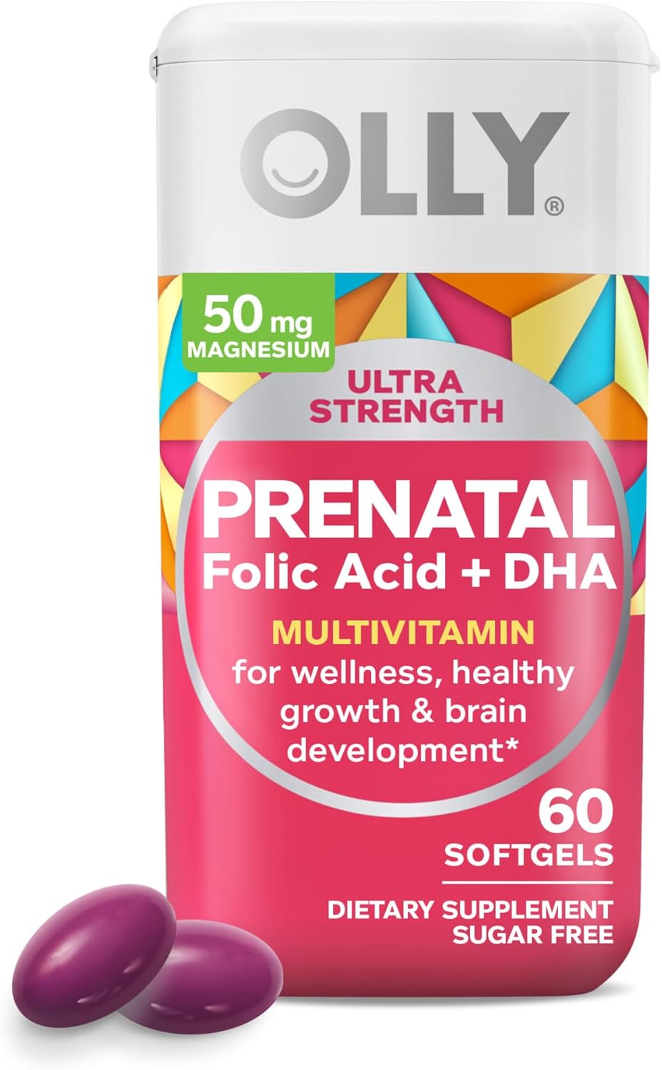 Prenatal Multivitamin Softgels with Cocoa Butter Stretch Mark Lotion, 60 Count and 8.5 Ounces