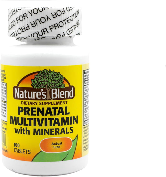Prenatal Multivitamin with Nature's Blend - 100 Tablets