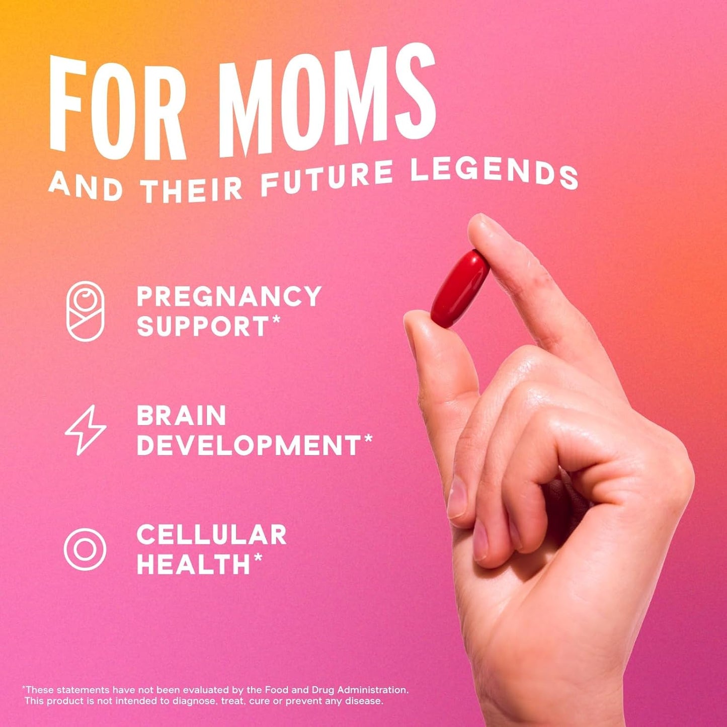Prenatal Multivitamin with Omega-3 DHA for Healthy Pregnancy - 30 Softgels - Tasty Orange Flavor - 1 Month Supply
