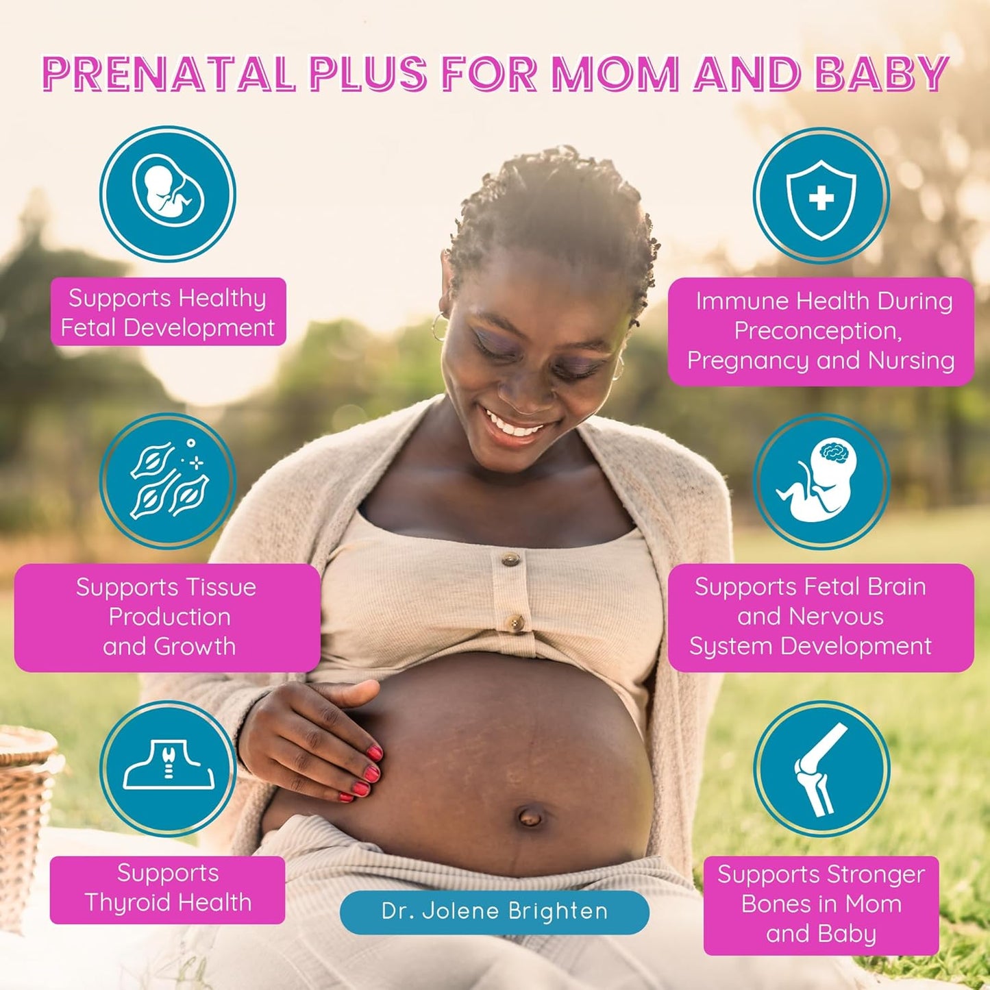 Prenatal Plus and Magnesium Plus Bundle for Pregnant and Nursing Mothers - Non-GMO, Vegan, Gluten-Free, Soy-Free
