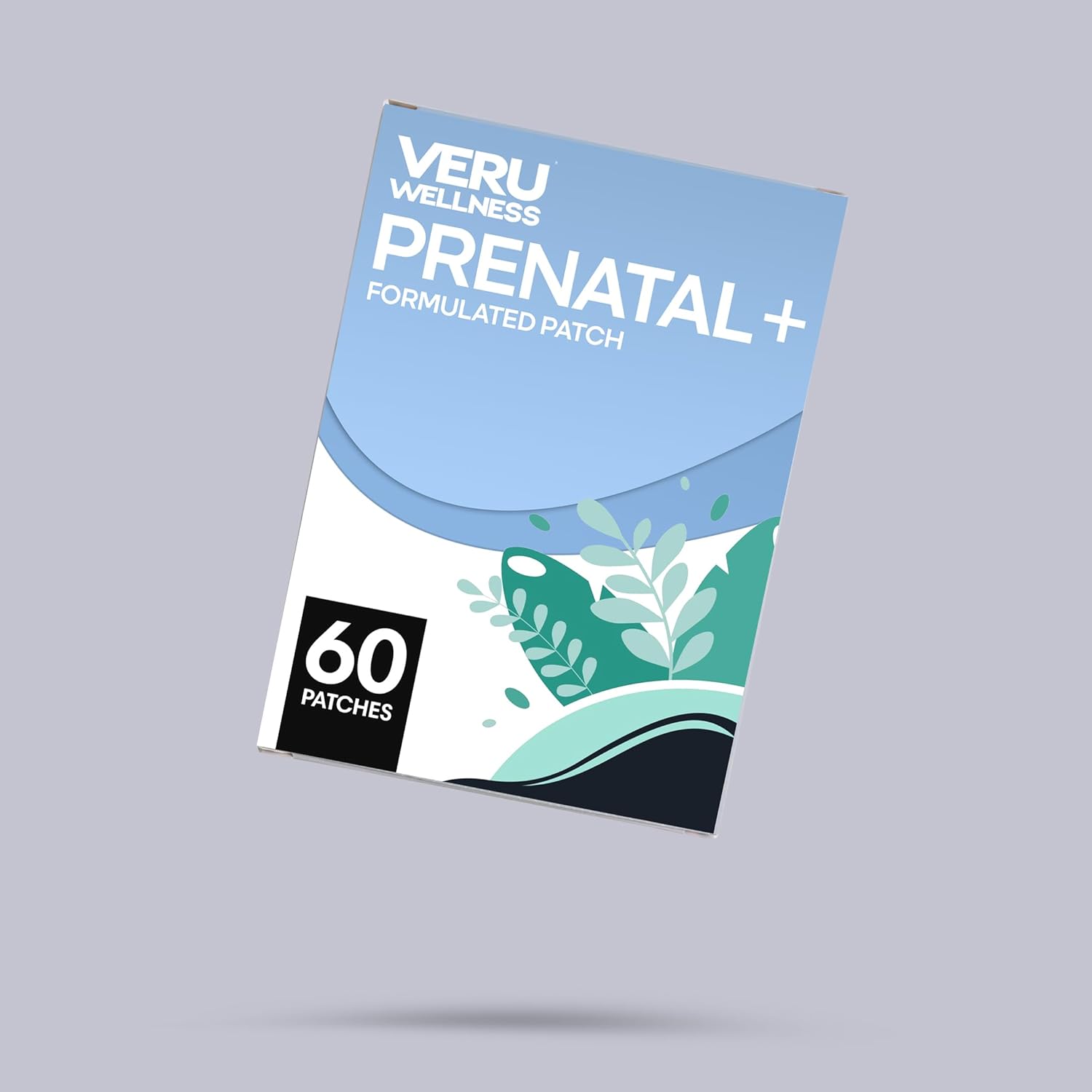 Prenatal Plus Daily Patch - Essential Folate, Calcium, Magnesium - 60 Self-Adhesive Patches by Veru Wellness
