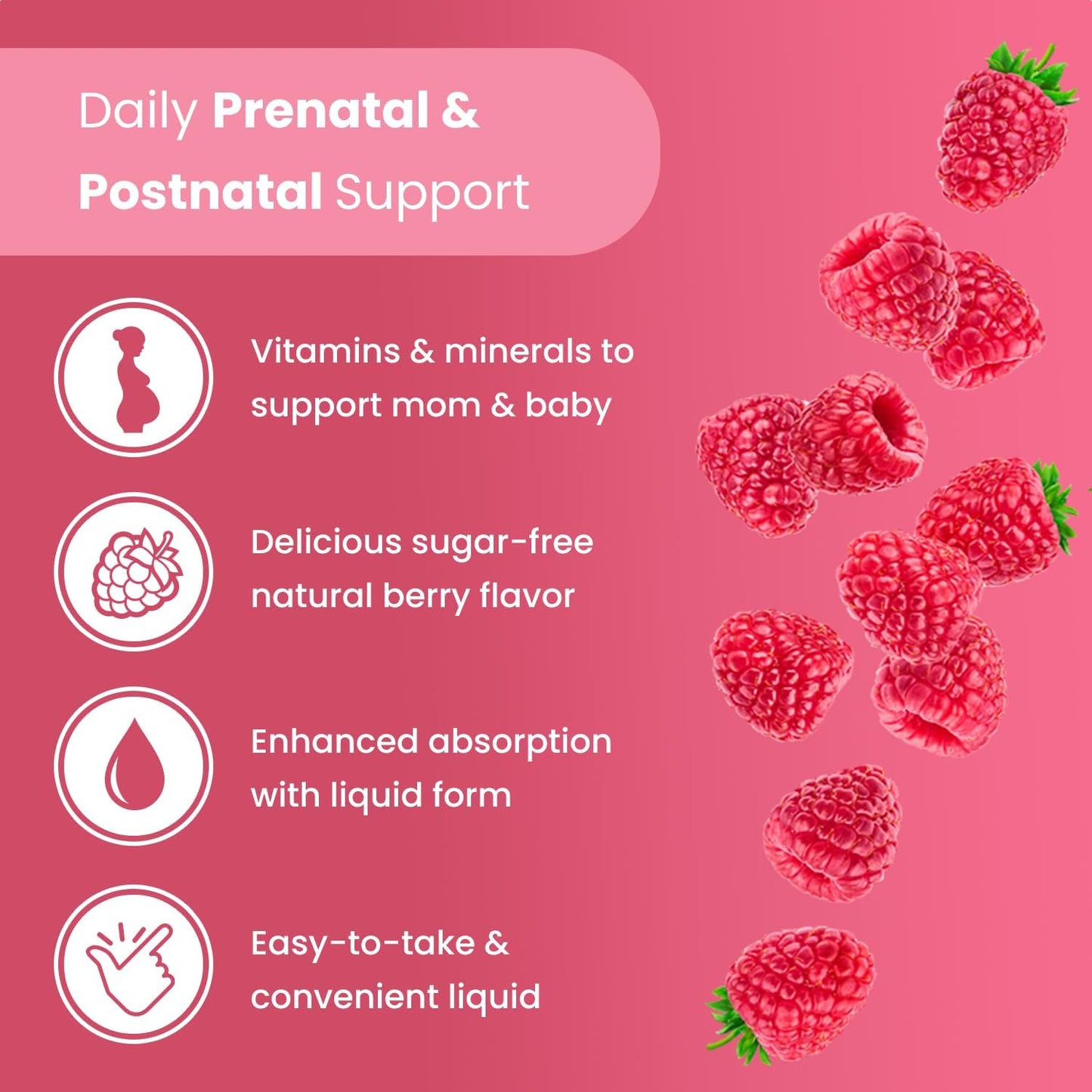 Prenatal & Postnatal Multivitamin Liquid with Vaginal Probiotics Bundle for Women