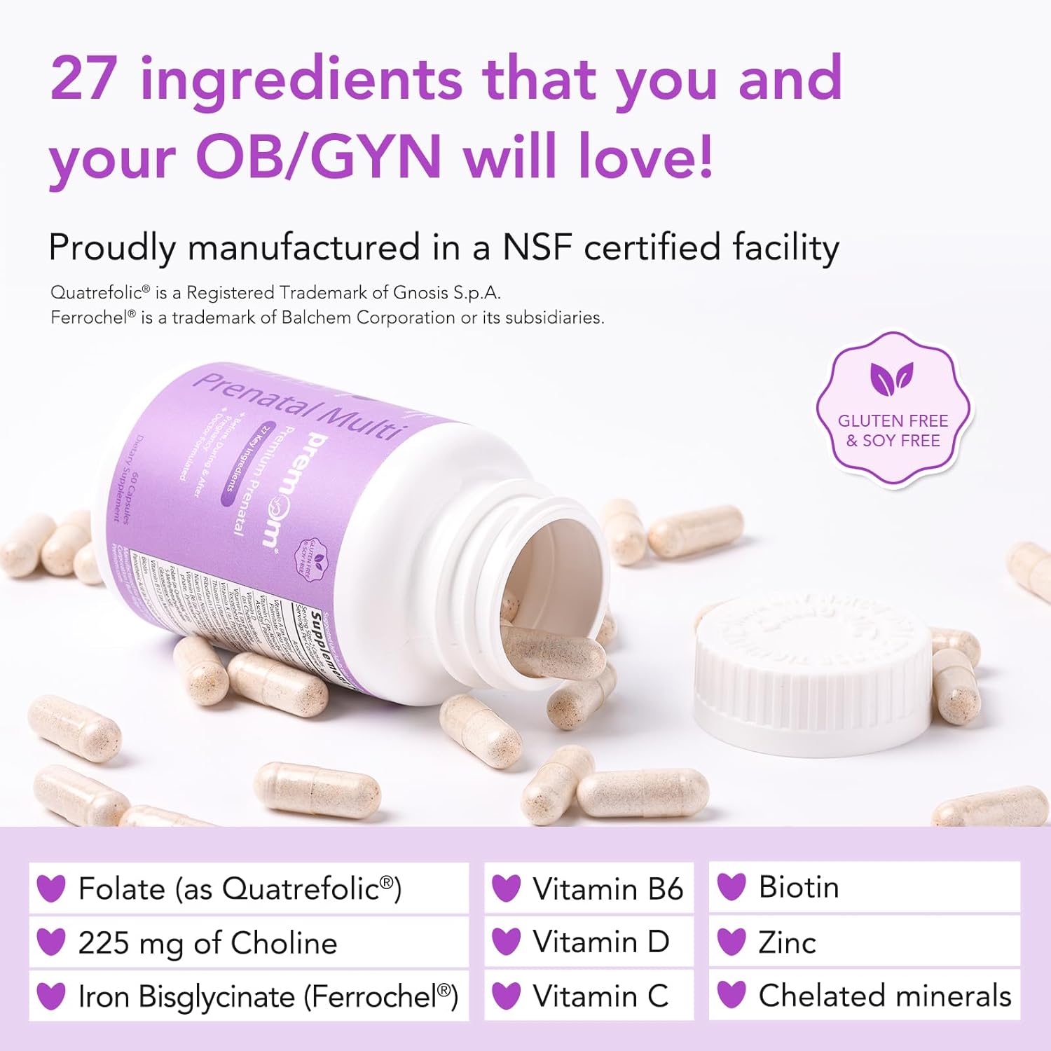 Prenatal Pre & Probiotic Formula with Vitamin Supplements by Premom