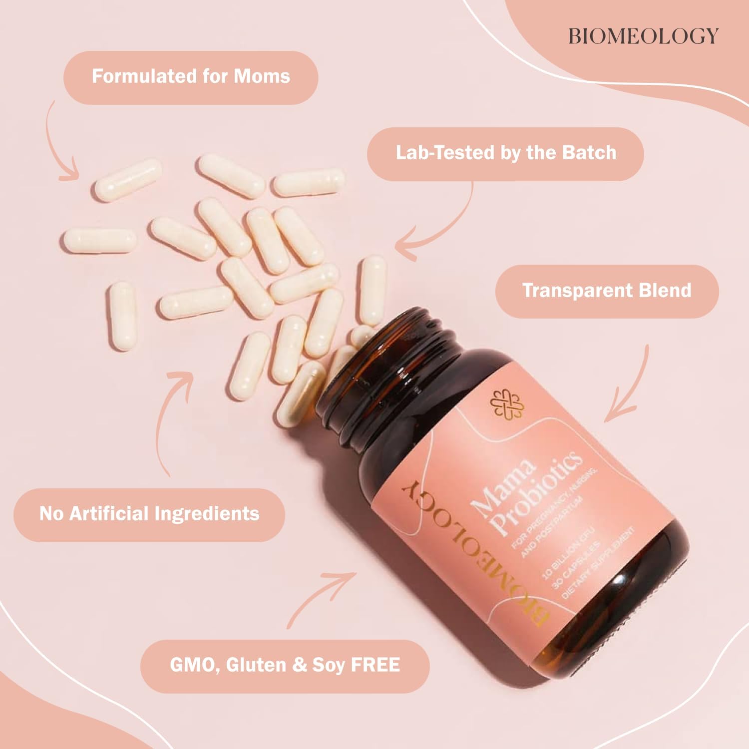 Prenatal Probiotics for Digestive and Immune Health During Pregnancy and Postpartum | Morning Sickness Relief | 30 Capsules - BoostGo Australia