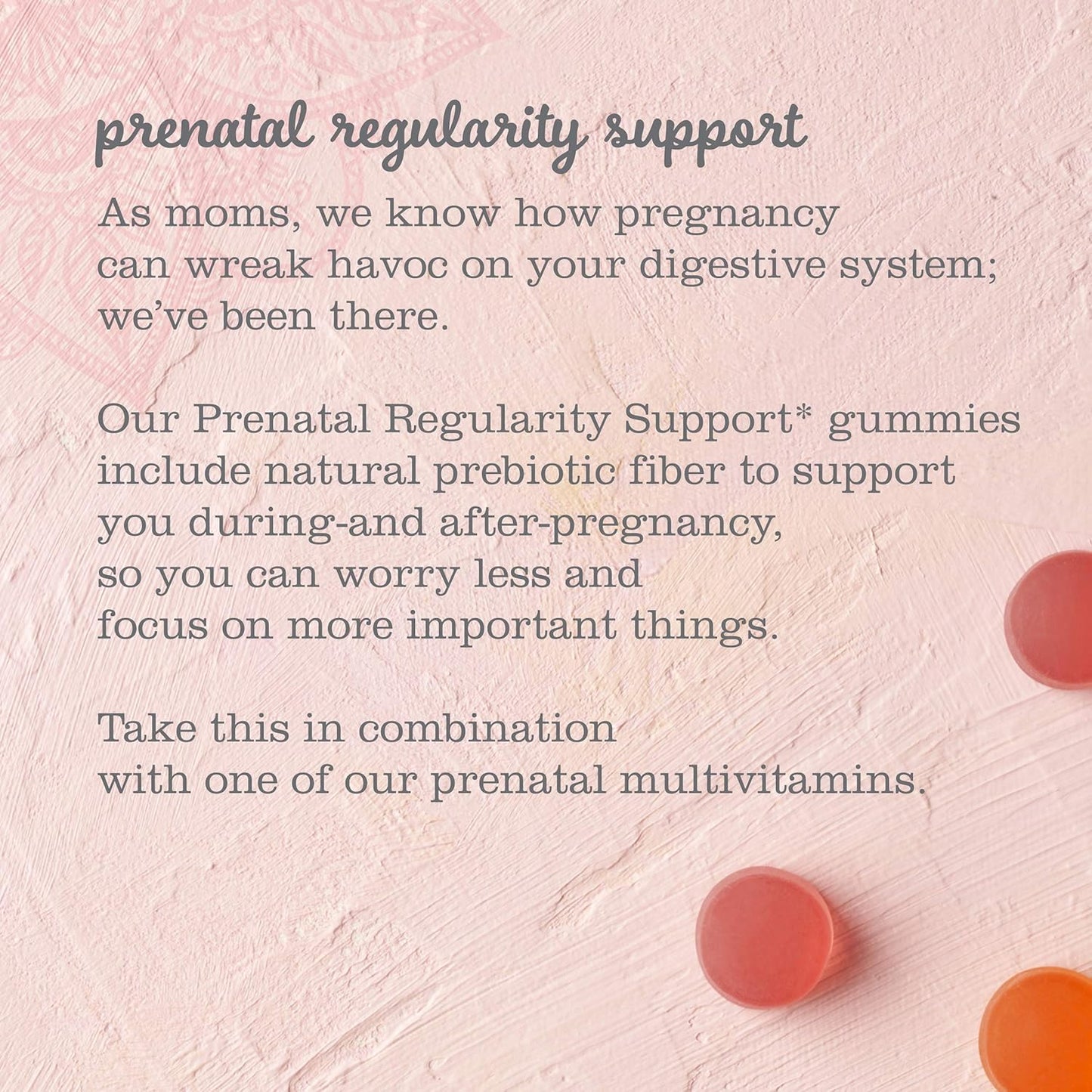 Prenatal Vitamin Gummies with Prebiotic Fiber for Digestive Health - Elderberry Juice, Annatto, Gluten Free, Non-GMO - 60 Gummies