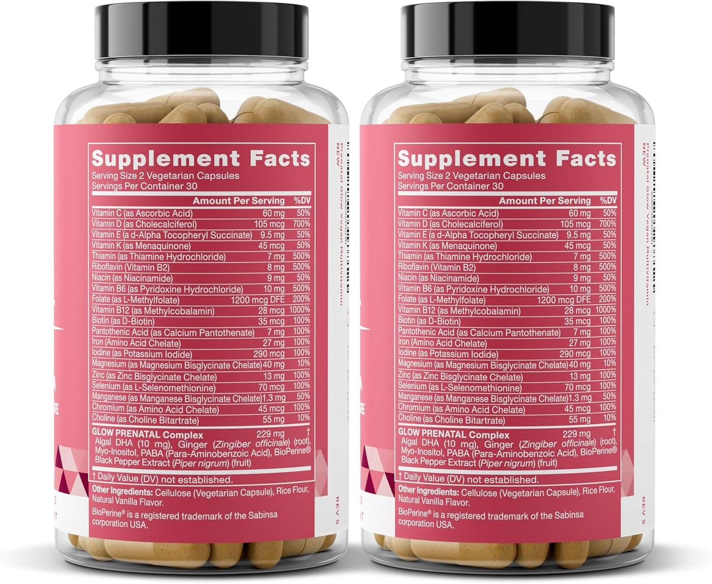 Prenatal Vitamins for Women - 20-in-1 Nutrients for Healthy Pregnancy - Folic Acid & Vegan DHA - 120 Capsules