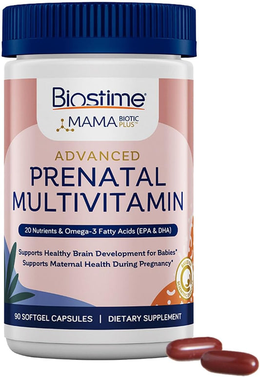 Prenatal Vitamins for Women - 20 Nutrients, Folic Acid, Iron, Omega 3 | Pregnancy Support Supplement - 90 Softgel Pills