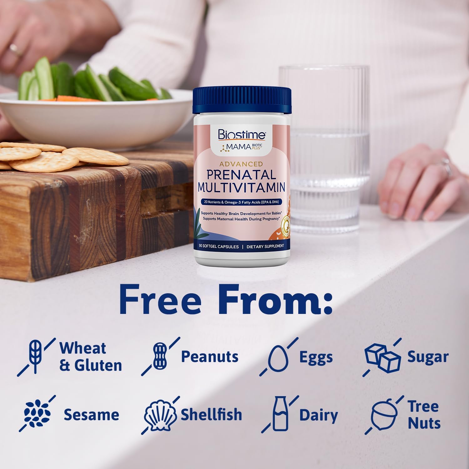 Prenatal Vitamins for Women - 20 Nutrients, Folic Acid, Iron, Omega 3 | Pregnancy Support Supplement - 90 Softgel Pills