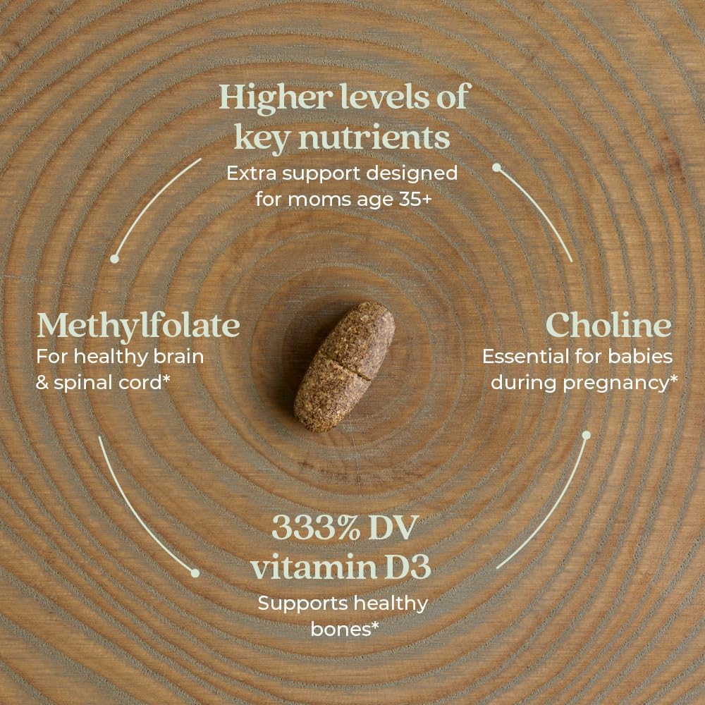 Prenatal Vitamins for Women 35+ with Methylfolate & Choline - Gluten Free, Non-GMO - 90 ct - BoostGo Australia