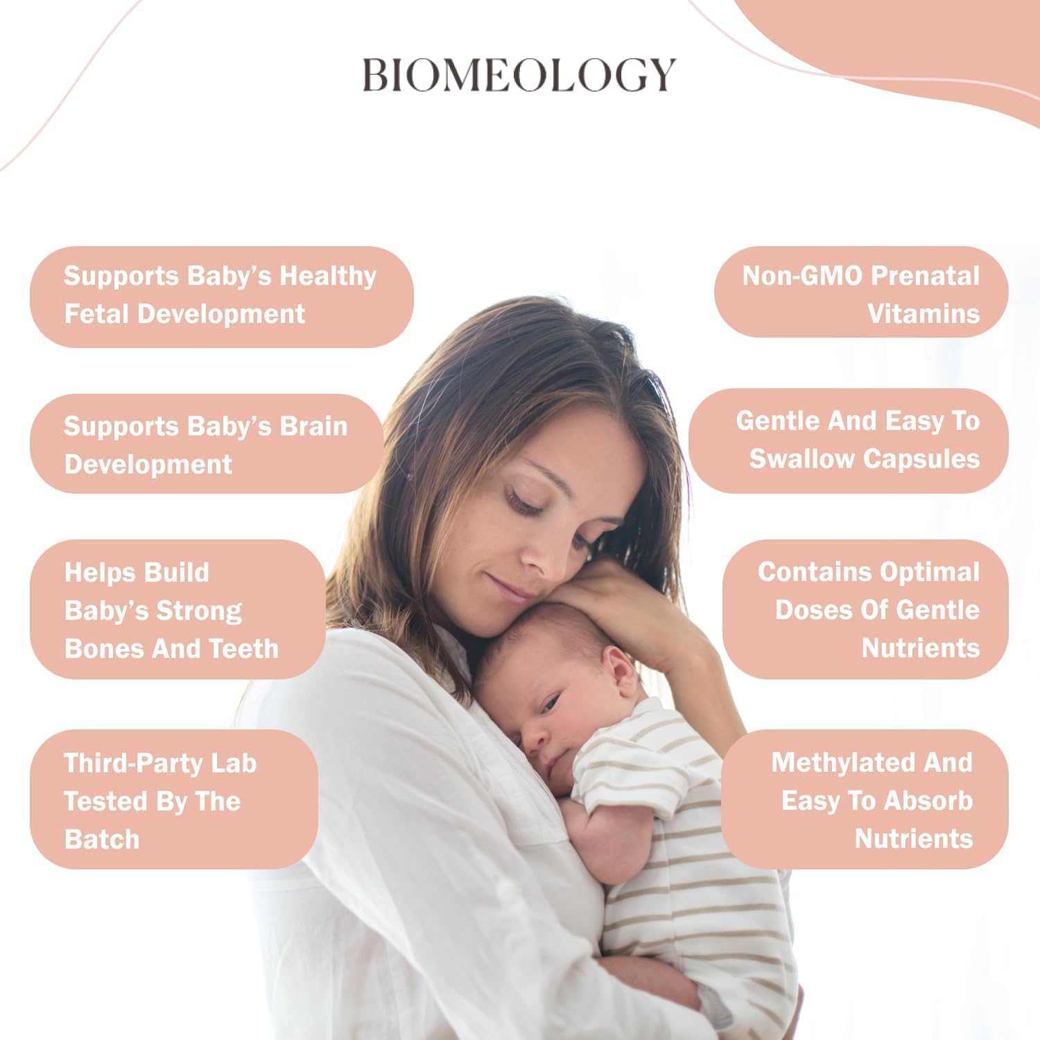 Prenatal Vitamins with Methylfolate, Choline, and Zinc for Mom & Baby Nutrition - 120 Capsules - BoostGo Australia