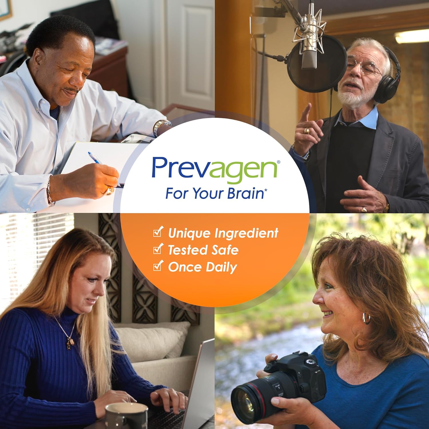 Prevagen Chewables with Apoaequorin & Vitamin D - Regular Strength, Orange Flavor, 30 Count - Convenient Stackable Storage Box Included