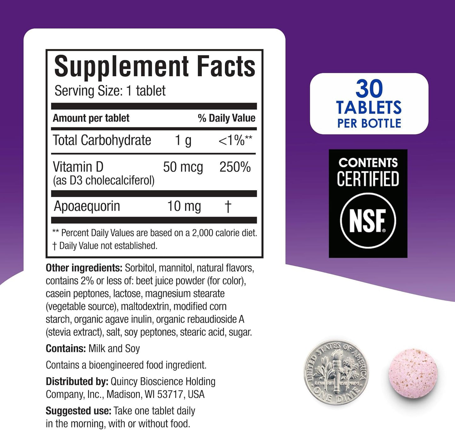 Prevagen Mixed Berry Chewables 10mg with Apoaequorin & Vitamin D - 30 Count in Stackable Storage Box