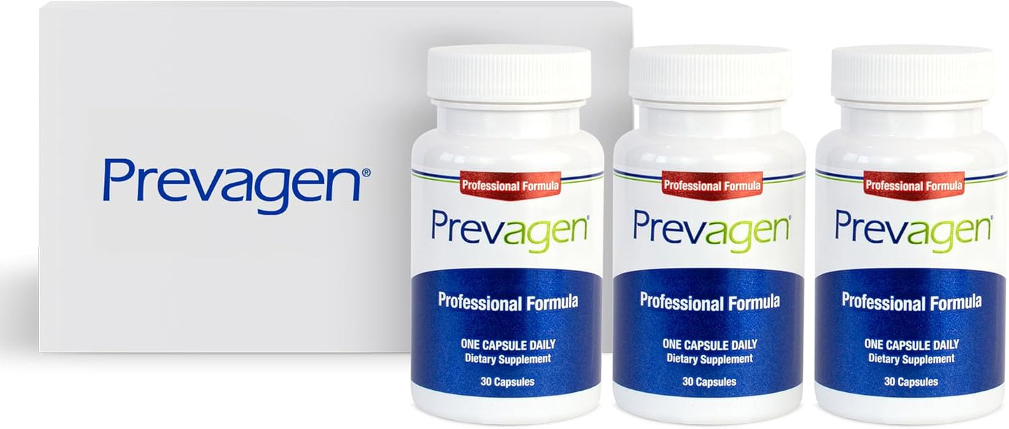 Prevagen Professional Formula 40mg | 3 Pack of 30 Capsules | Enhanced with Apoaequorin, Vitamin D, & Stackable Box