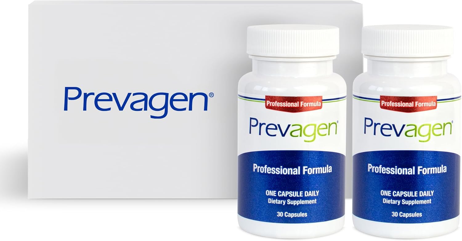 Prevagen Professional Formula 40mg, 30 Capsules |2 Pack| with Apoaequorin & Vitamin D in Stackable Storage Box