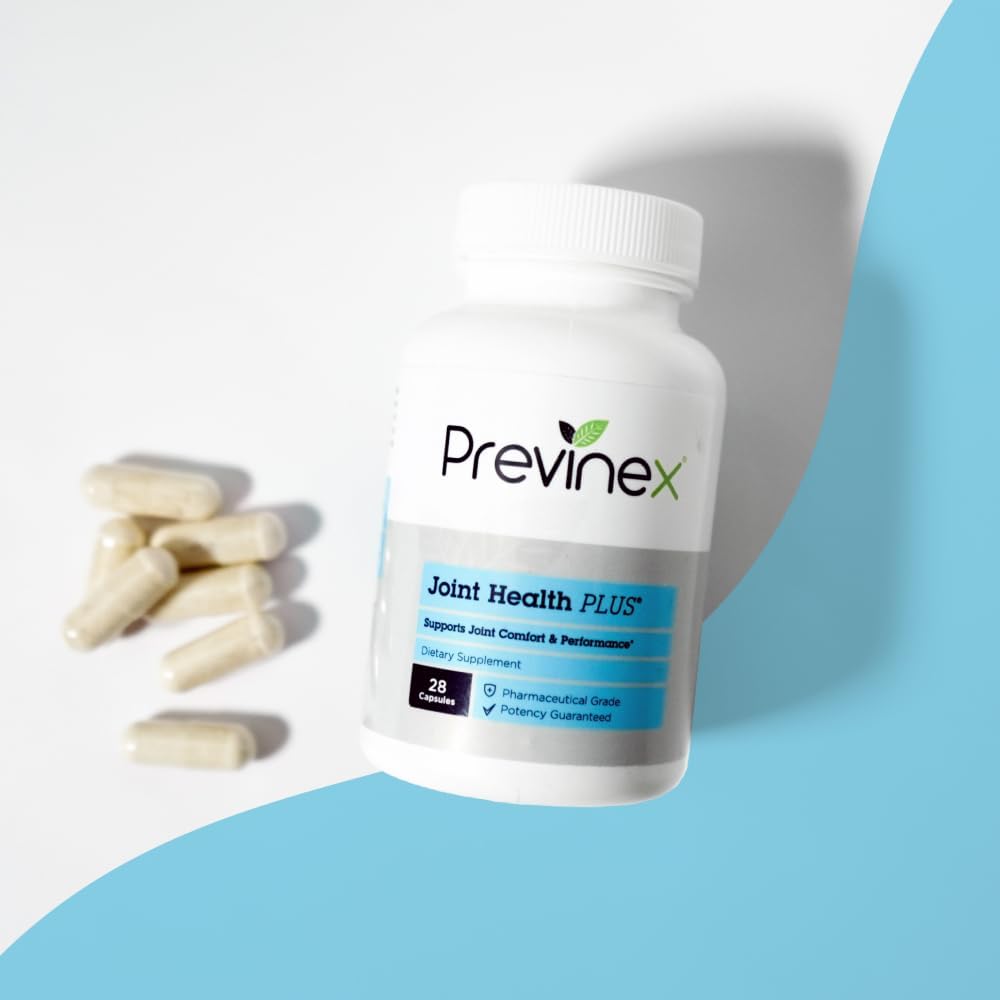 Previnex Advanced Joint Relief Supplement with Natural Eggshell Membrane, Glucosamine, Chondroitin, Collagen, Hyaluronic Acid & Boswellia Serrata - 4-Week Supply