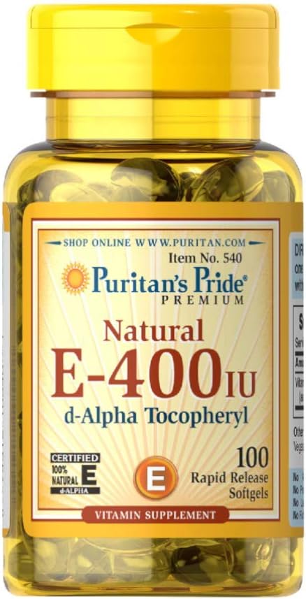 Pride® Vitamin E 400 IU Mixed Tocopherols Natural Immune Support 100 Count - Puritan's Pride