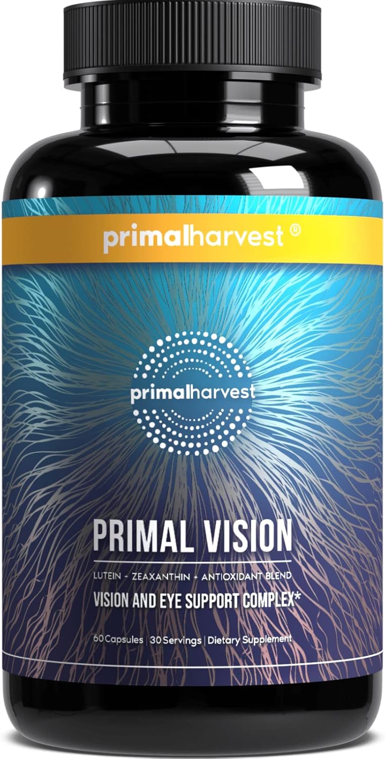 Primal Harvest Probiotics & Vision Supplements Bundle for Eye Support - Lutein & Zeaxanthin Complex for Men and Women